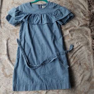 J. Crew denim belted dress